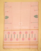Load image into Gallery viewer, Baby Pink Pure Linen Silk Saree