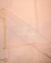 Load image into Gallery viewer, Baby Pink Pure Linen Silk Saree