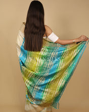Load image into Gallery viewer, Beige Green Printed Pure Tussar Silk Saree