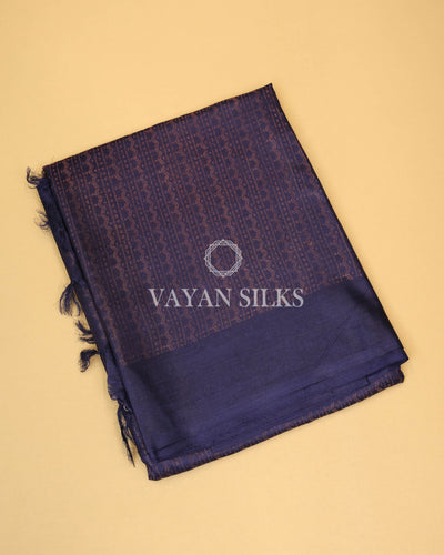 Blue Copper Zari Woven Pure Tussar Silk Saree