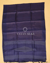 Load image into Gallery viewer, Blue Copper Zari Woven Pure Tussar Silk Saree