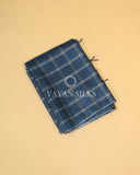 Blue Semi-Tussar Silk Saree