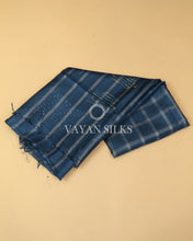 Load image into Gallery viewer, Blue Semi-Tussar Silk Saree