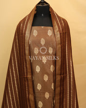 Load image into Gallery viewer, Brown Chiniya Banarasi Silk Unstitched Suit Set