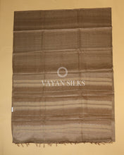 Load image into Gallery viewer, Brown Pure Tussar Tissue Silk Saree
