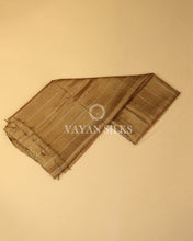 Load image into Gallery viewer, Golden Brown Semi-Tussar Silk Saree