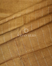 Load image into Gallery viewer, Golden Brown Semi-Tussar Silk Saree