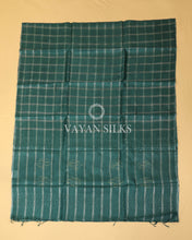 Load image into Gallery viewer, Green Semi-Tussar Silk Saree