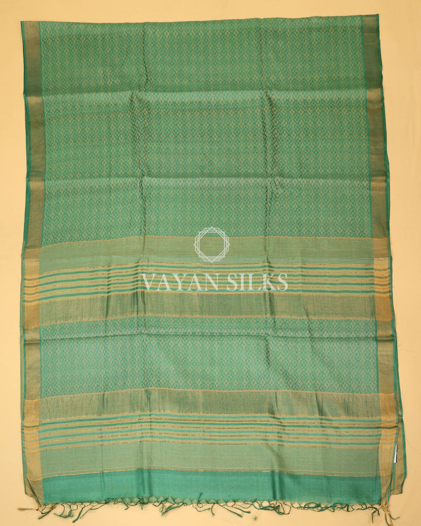 Green Handwoven Pure Tussar Silk Saree