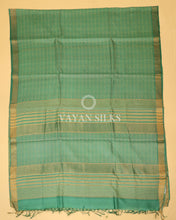 Load image into Gallery viewer, Green Handwoven Pure Tussar Silk Saree