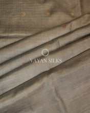 Load image into Gallery viewer, Grey Semi-Tussar Silk Saree