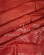 Load image into Gallery viewer, Maroon Copper Zari Woven Pure Tussar Silk Saree
