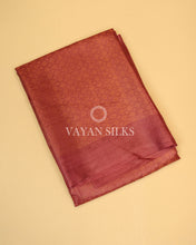 Load image into Gallery viewer, Maroon Copper Zari Woven Pure Tussar Silk Saree