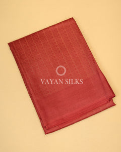 Maroon Copper Zari Woven Pure Tussar Silk Saree