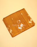 Mustard Pure Katan Banarasi Silk Saree