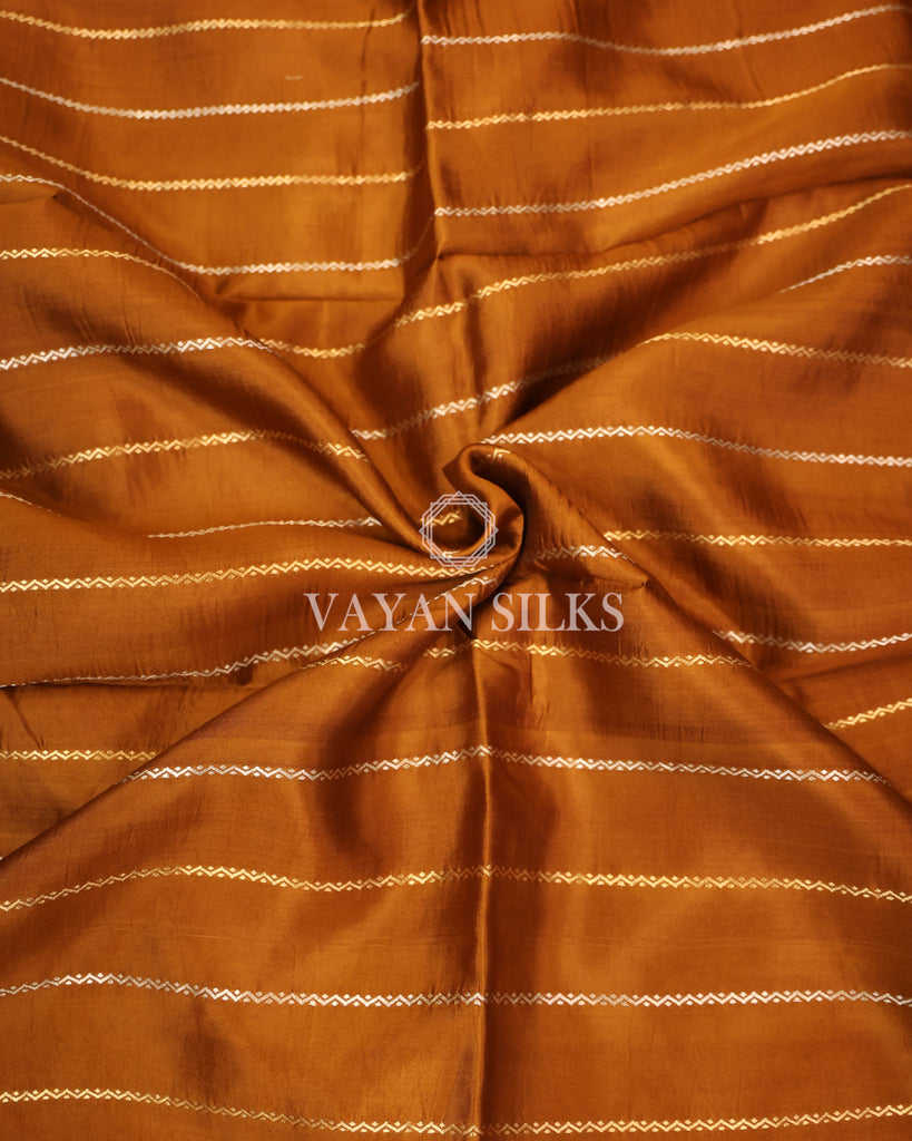 Mustard Pure Katan Banarasi Silk Saree