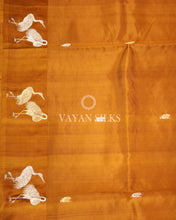 Load image into Gallery viewer, Mustard Pure Katan Banarasi Silk Saree