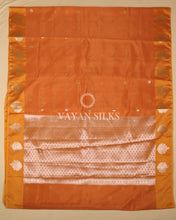 Load image into Gallery viewer, Orange Banarasi Tussar Silk Saree