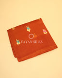 Orange Pure Kora  Banarasi Silk Saree