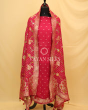Load image into Gallery viewer, Pink Banarasi  Georgette Silk Silk Unstitched Suit Set