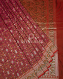 Pink Pure Jamdani Banarasi Silk Saree