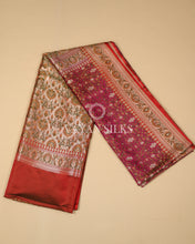 Load image into Gallery viewer, Pink Pure Jamdani Banarasi Silk Saree