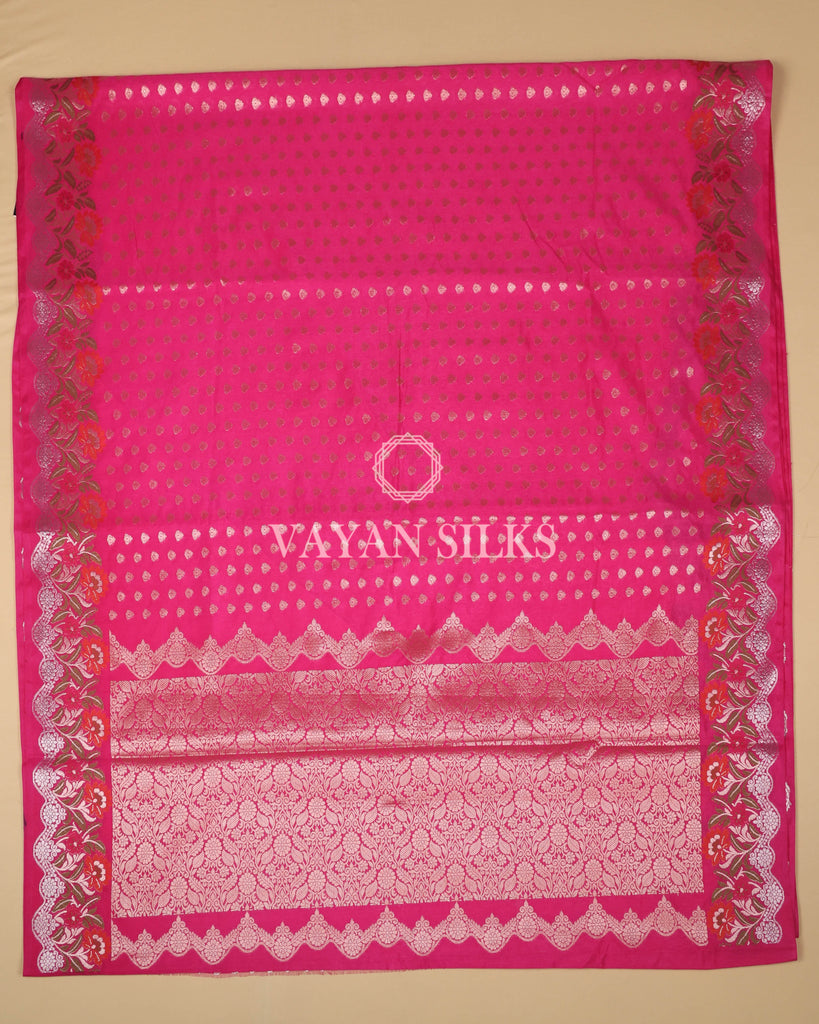 Pink Semi Silk Banarasi Saree