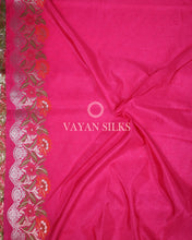 Load image into Gallery viewer, Pink Semi Silk Banarasi Saree