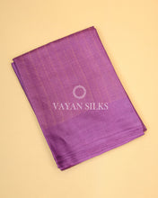 Load image into Gallery viewer, Purple Copper Zari Woven Pure Tussar Silk Saree