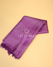 Load image into Gallery viewer, Purple Copper Zari Woven Pure Tussar Silk Saree