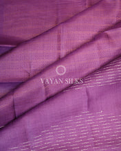 Load image into Gallery viewer, Purple Copper Zari Woven Pure Tussar Silk Saree