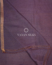Load image into Gallery viewer, Purple Pure Linen Silk Saree