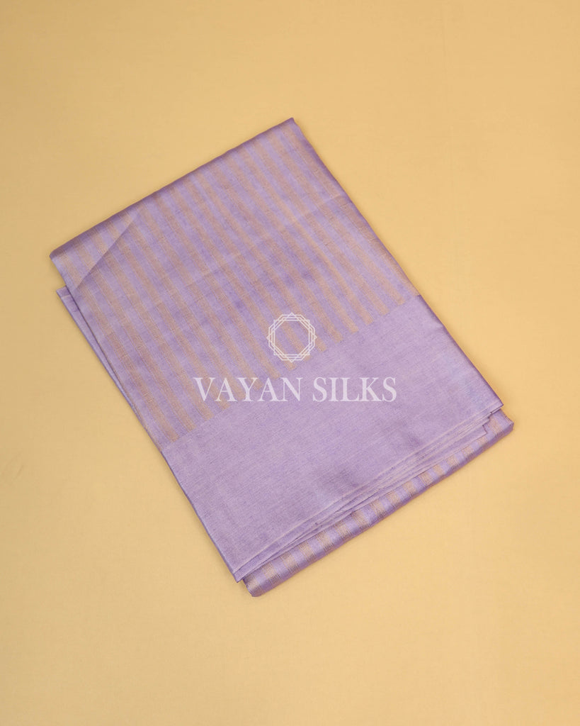 Lavender Handwoven Pure Tussar Silk Saree