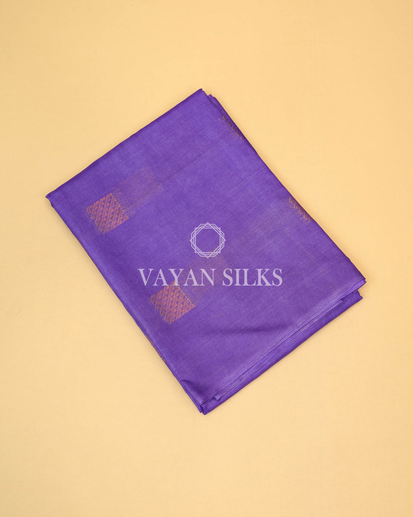 Purple Copper Zari Woven Pure Tussar Silk Saree