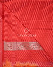 Load image into Gallery viewer, Coral Red Pure Banarasi  Mashru Silk Saree