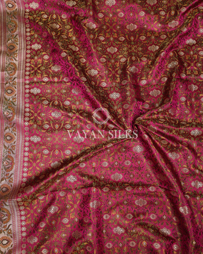 Sage Green Pure Jamdani Banarasi Silk Saree