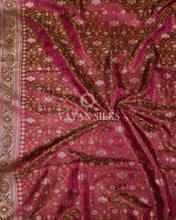 Load image into Gallery viewer, Sage Green Pure Jamdani Banarasi Silk Saree