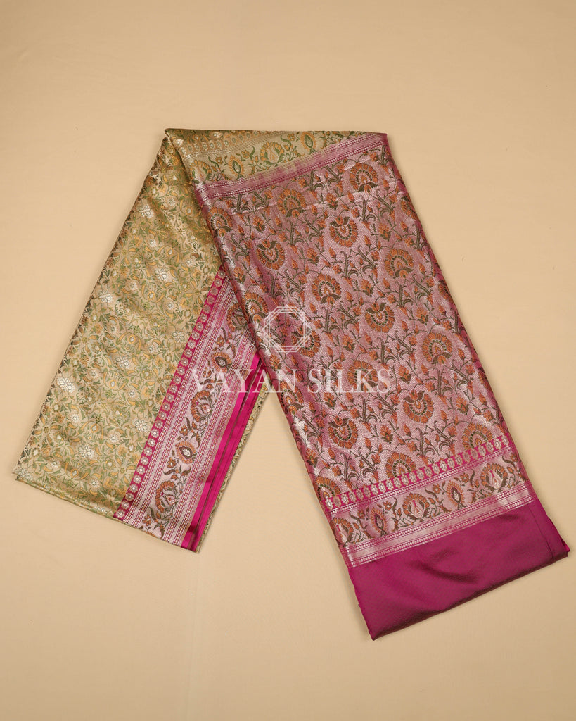 Sage Green Pure Jamdani Banarasi Silk Saree