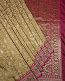 Sage Green Pure Jamdani Banarasi Silk Saree