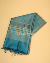 Load image into Gallery viewer, Sky Blue Handwoven Pure Tussar Silk Saree