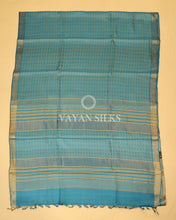 Load image into Gallery viewer, Sky Blue Handwoven Pure Tussar Silk Saree
