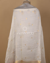 Load image into Gallery viewer, White Pure Organza Tilfi Banarasi Silk Unstitched Suit Set