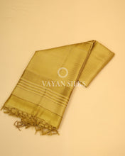 Load image into Gallery viewer, Yellow Handwoven Pure Tussar Silk Saree