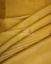 Load image into Gallery viewer, Yellow Handwoven Pure Tussar Silk Saree