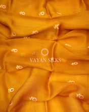 Load image into Gallery viewer, Yellow Pure Kora  Banarasi Silk Saree