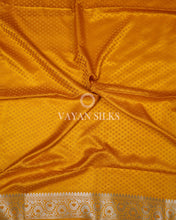 Load image into Gallery viewer, Yellow Pure Banarasi  Mashru Silk Saree