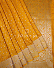 Load image into Gallery viewer, Yellow Pure Banarasi  Mashru Silk Saree