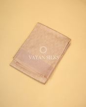 Load image into Gallery viewer, Light Beige Brown Handwoven Pure Tussar Silk Saree