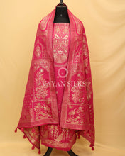 Load image into Gallery viewer, Queen Pink Chiniya Banarasi Silk Unstitched Suit Set