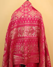 Load image into Gallery viewer, Queen Pink Chiniya Banarasi Silk Unstitched Suit Set